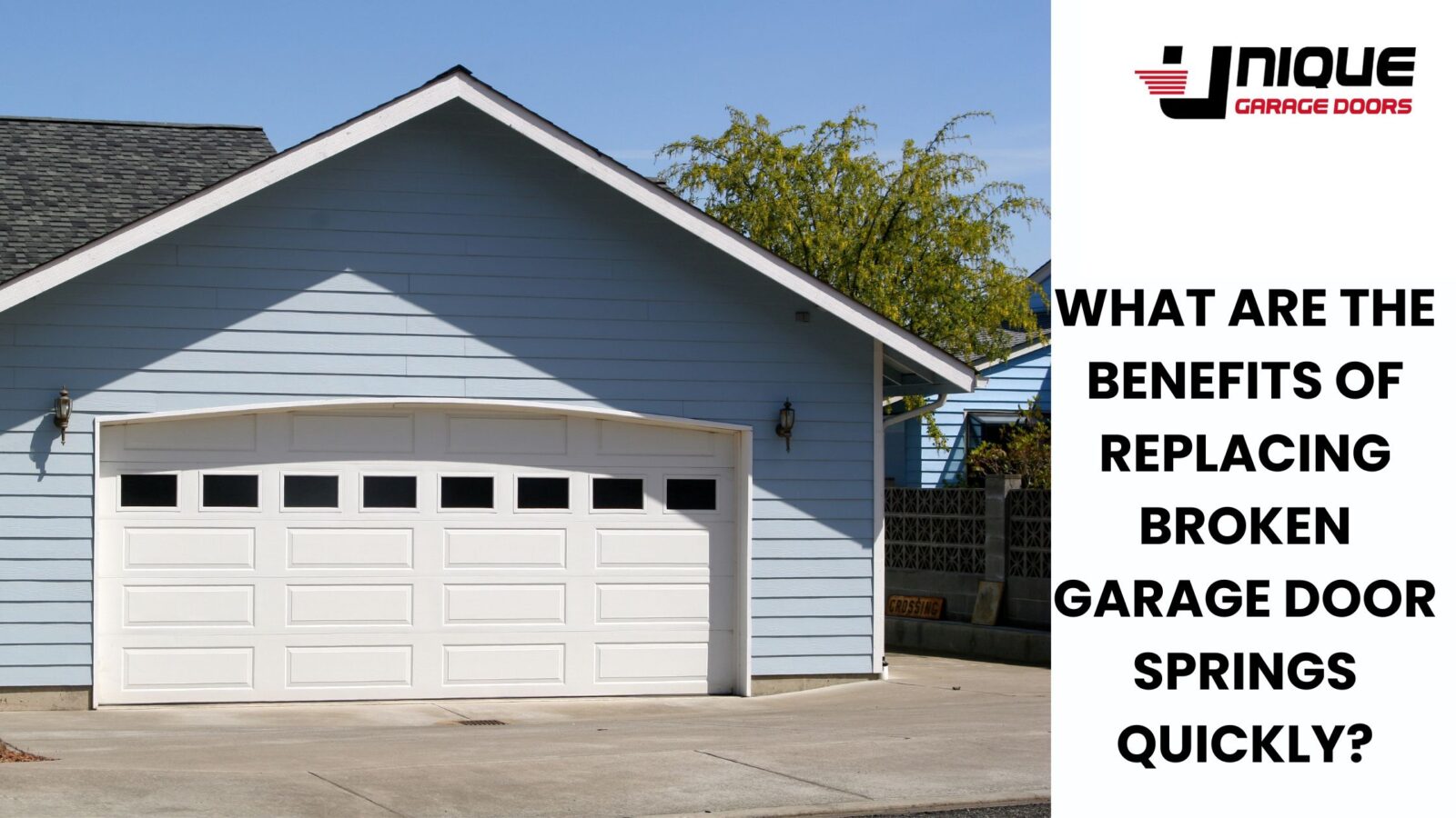 What are the benefits of replacing broken garage door springs quickly?